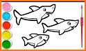 Coloring Sponge Shark Family related image