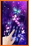 Purple Neon Butterfly Lotus Theme related image