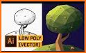 Poly Planet - Draw and Color related image