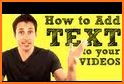 Video Editor Trim and edit video Add text in video related image