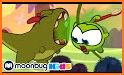 Om nom vs dinosaur related image