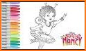 Coloring Book fancy nancy doll - color by number related image