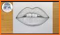 Lips Drawing Step by step related image