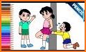 doramon nobita coloring shizuka related image