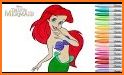 Princess Ariel The Little Mermaid Coloring Game related image