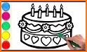 Coloring Birthday Cake related image