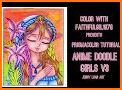 Anime Glitter Color by Number: Adult Coloring Book related image