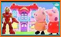 Coloring peppa rhino and pig related image