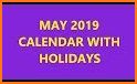 USA Holiday Calendar 2019 - USA Calendar Free related image