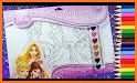 Kids Coloring - princess painting book related image