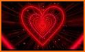 Fiery Red Heart Keyboard Background related image