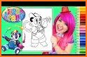 Draw & Coloring magic panda animal-color by number related image