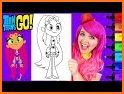 teen coloring titans go game book related image