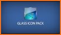 Silver Crystal Glass - Icons pack Theme WALLPAPER related image