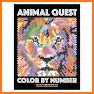 Tiger & Wolf Color By Number Animals Pixel Art related image