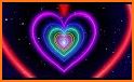 Sparkle Neon Heart Keyboard Background related image