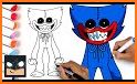 Huggy Wuggy Coloring Horror Playtime related image