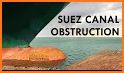 Suez canal stuck ship game related image