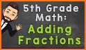 Add and subtract fractions - 5th grade math skills related image