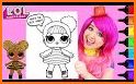 Cute Lol Dolls Coloring Book related image