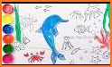 Dolphins Color by Number - Water Animals Coloring related image