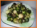 Oven roasted Brussels sprouts with parmesan cheese related image