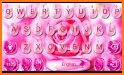 Rosy Pink Flowers Keyboard Theme related image