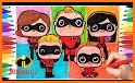 The incredibles 2 coloring related image