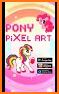 Unicorn Art Pixel - My Little Pony Color By Number related image