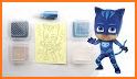 pj heroes masks coloring glitter related image