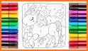 Unicorn Color by Number Game related image