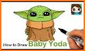 Coloring Baby Yoda related image