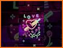 Neon Rose Love Keyboard Theme related image