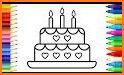 Birthday Cake Coloring Book related image