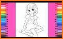 Animated Glitter Coloring Book - Anime Manga related image