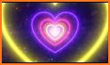 Neon Light Hearts Keyboard Background related image