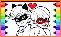 How to color Ladybug and Cat Noir coloring Book related image