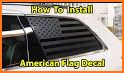 American Flag Stickers related image