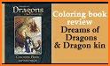 Coloring book for dragon related image