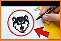 Wolf Pixel Art related image