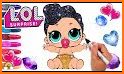 Lol Dolls Glitter Coloring related image