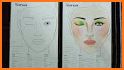 Download and color: Grayscale MakeUp Face Charts related image