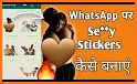 Funny Emoji Stickers For WhatsApp - Kiss GIF related image