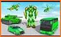 Fly Army Bus Robot Helicopter Car: Robot Car Games related image