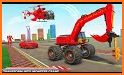 Monster Crane robot Car – Excavator robot game related image