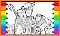 Toy Story coloring carton book related image