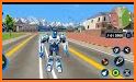 Police Rescue Bike Transform Robot Game 2020 related image