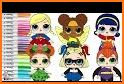 Coloring Cartoon Surprise Dolls Color by Number related image