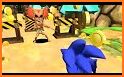 Super Blue Hedgehog Run - Jungle Rush Adventure related image