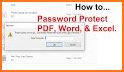 Password protect a PDF related image